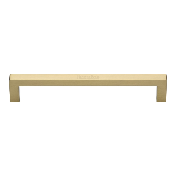 C0339 160-SB • 160 x 170 x 30mm • Satin Brass • Heritage Brass City Cabinet Pull Handle